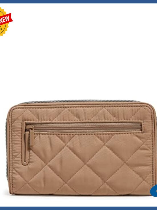 RFID Turnlock Wallet - Performance Twill | Vera Bradley  Slim RFID Wallet with Turnlock Closure, 12 Card Slots, Water-Repellent Polyester